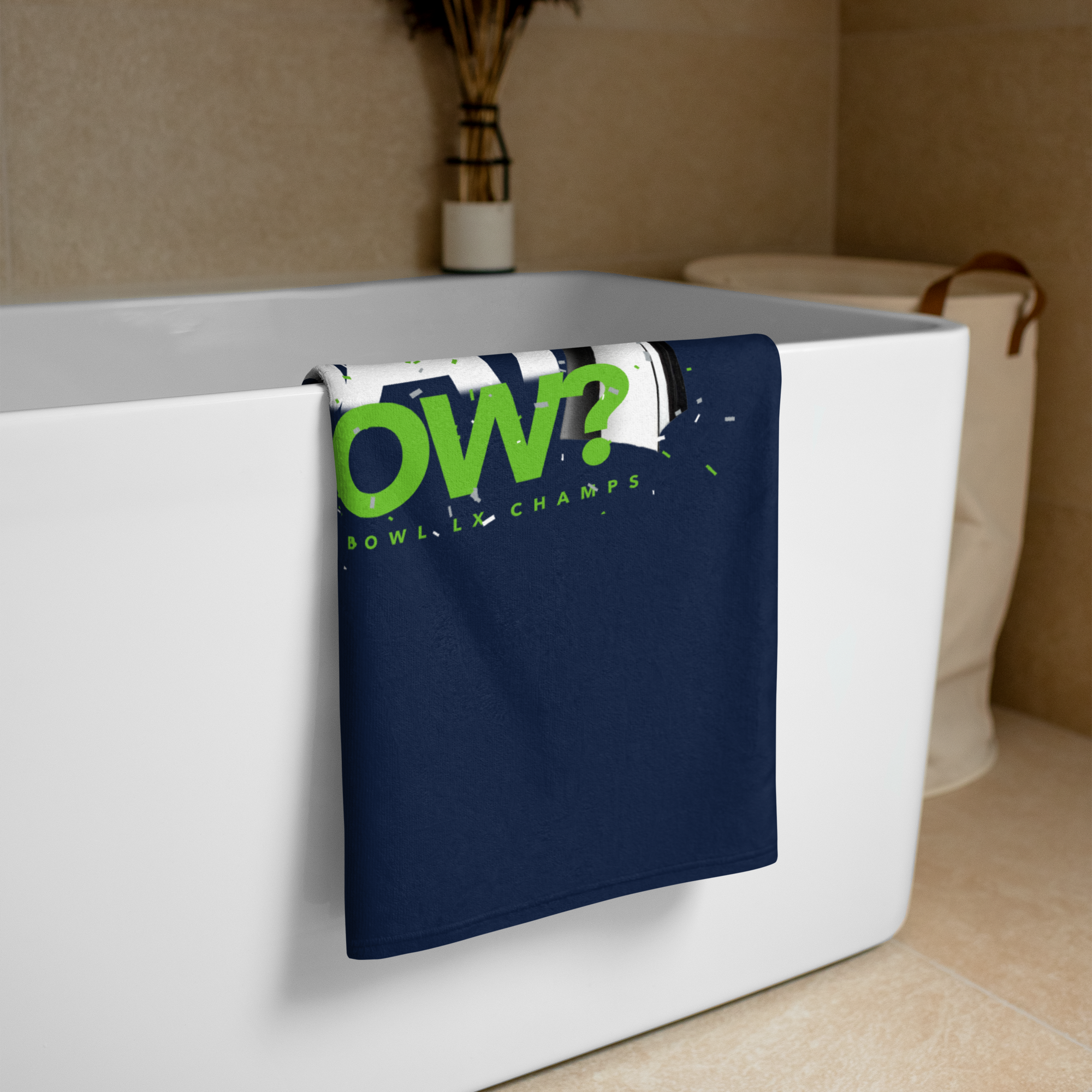 What They Gon Say Now? 2026 Seattle Seahawks Super Bowl LX Champs Beach Towel
